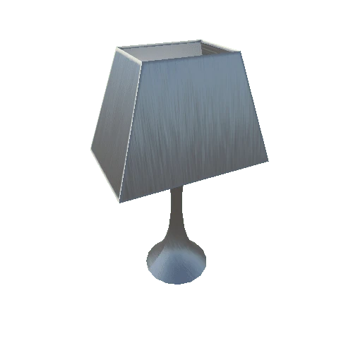 Desk Lamp-001 - Brushed Metal Trapezoid Shade Metal